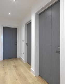 Ardosia grey painted internal door