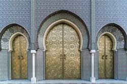 Brass doors Fez Morocco
