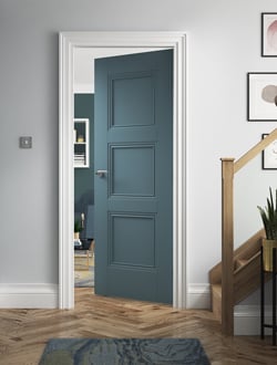 Catton door painted blue