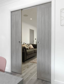 Colorado grey pocket doors