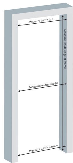 average door width interior