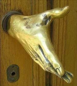 Hand door handle