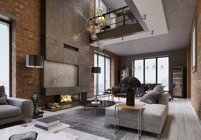 Industrial style living area