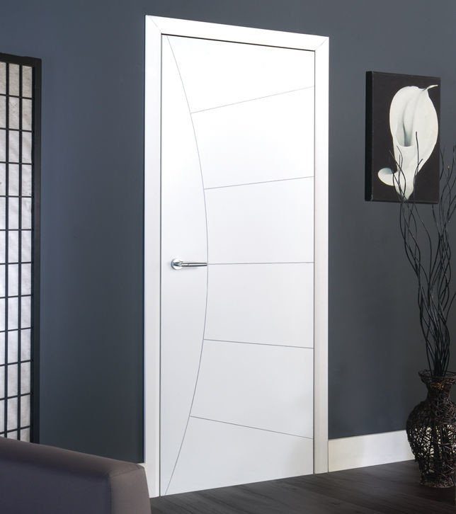 Contemporary white internal door