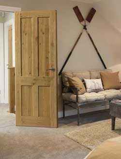 Rustic Oak 4 panel door