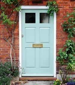 Blue front door