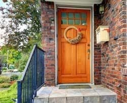 Orange front door