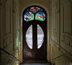 Stained glass door