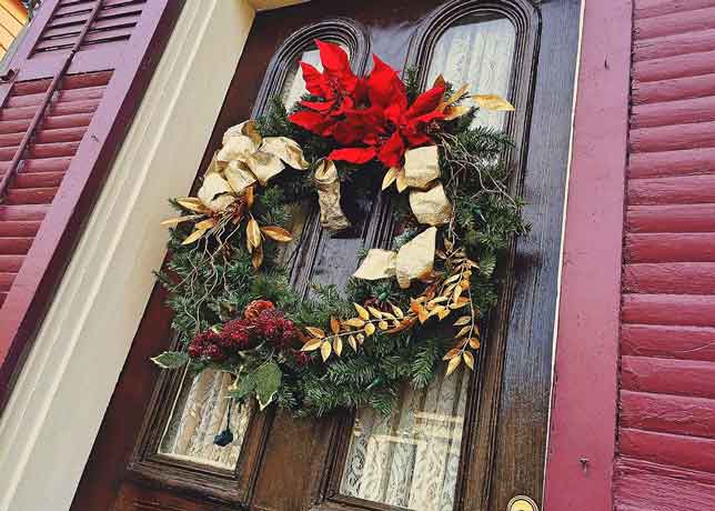Wreath front door