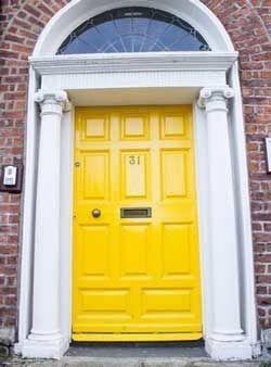 Yellow front door