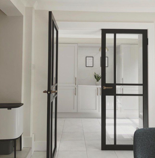 City black clear glazed doors