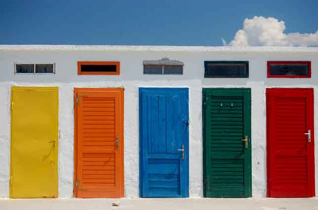 Colourful doors