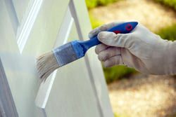 Painting a door