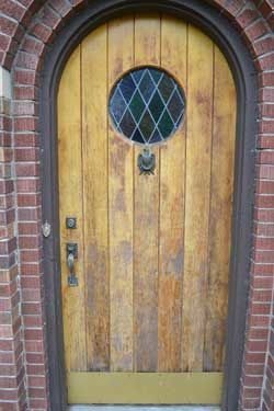 Weathered exterior door