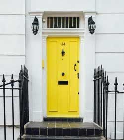 Yellow front door