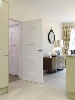 White shaker door in a modern home