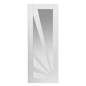 Aurora White Primed Etched Glass Internal Door