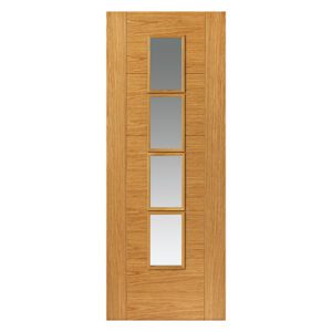 Bela Oak Veneer Glass Internal Door