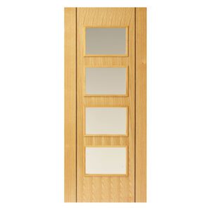 Blenheim Oak Veneer Glass Internal Door