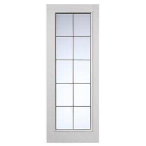 Decima White Primed Glass Internal Door