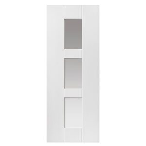 Geo White Primed Glass Internal Door