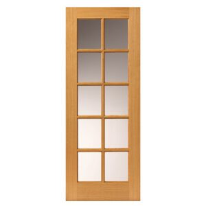 Gisburn Oak Veneer Glass Internal Door