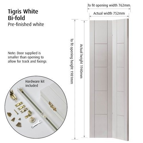 Tigris White Bi-fold Door – JB Kind