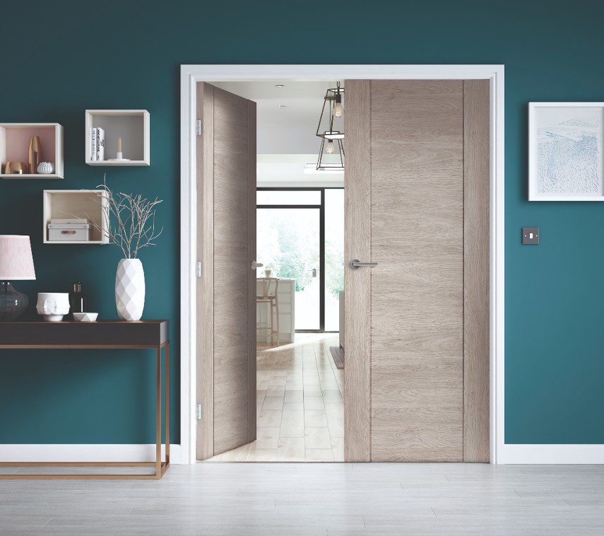 Stylish grey door pair in a modern home