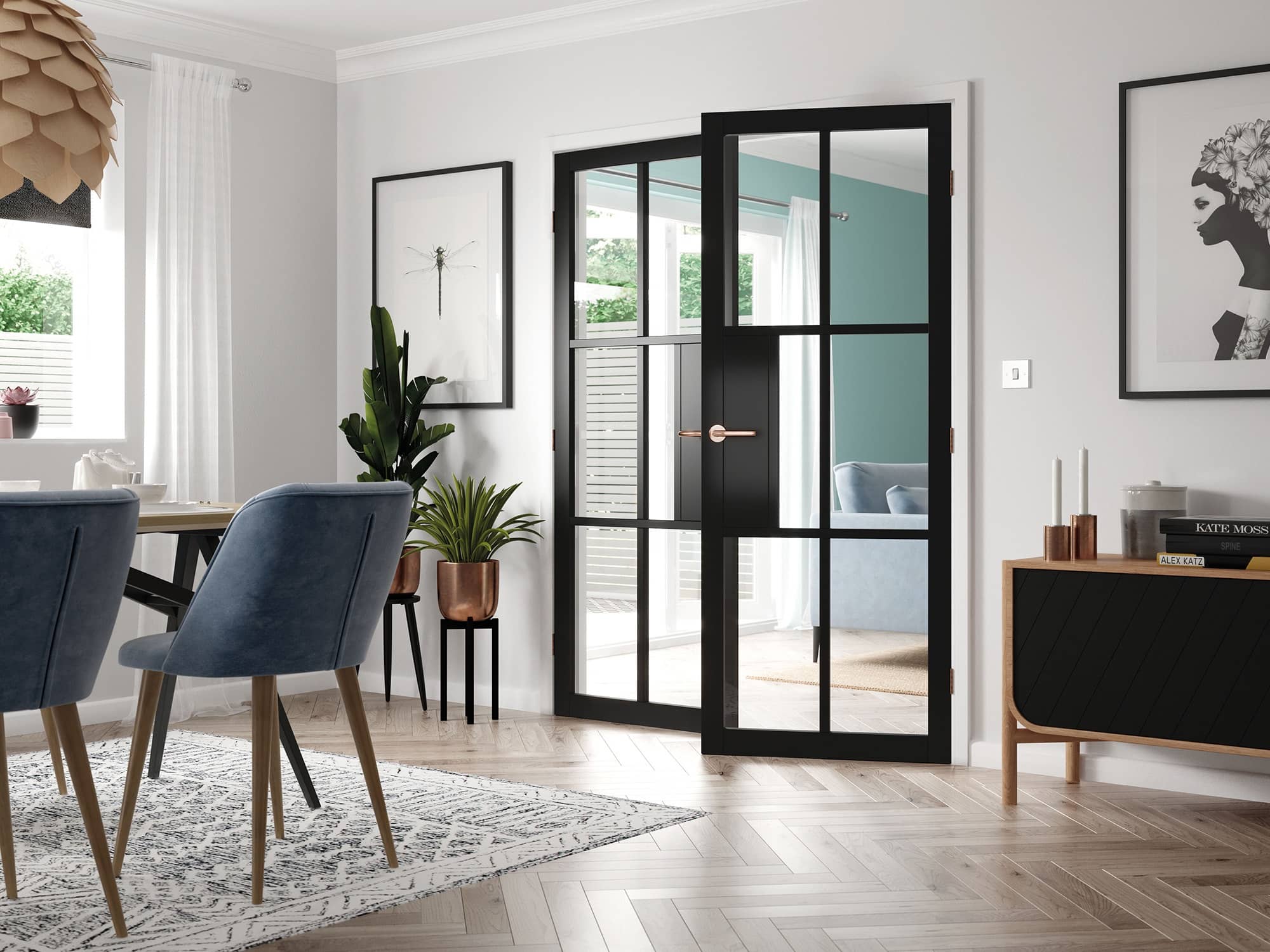 Interior Kitchen Modern Soundproof Bifold Aluminum Folding Glass Door,double/triple  glazing tempered glass door