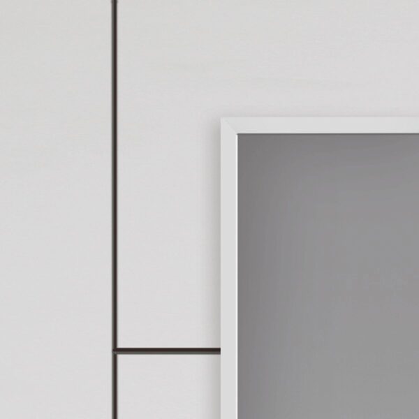Linea Painted White Glass Internal Door