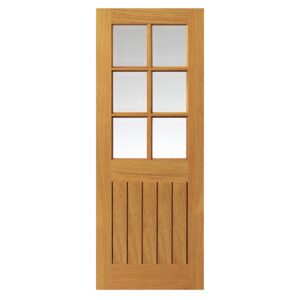 Tutbury Oak Glass Internal Door - Finished