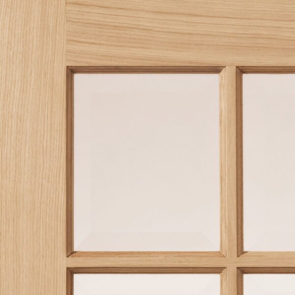 Tutbury Oak Glass Internal Door - Unfinished