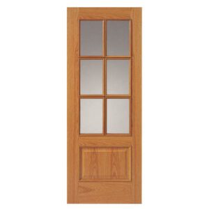 Royale 12-6VM Oak Glazed Internal Door - Finished