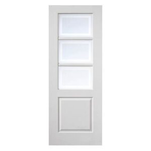 Andorra White Primed Glass Internal Door
