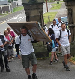 JB Kind Charity Walk - Carrying door