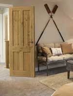 Rustic Oak 4 Panel internal door